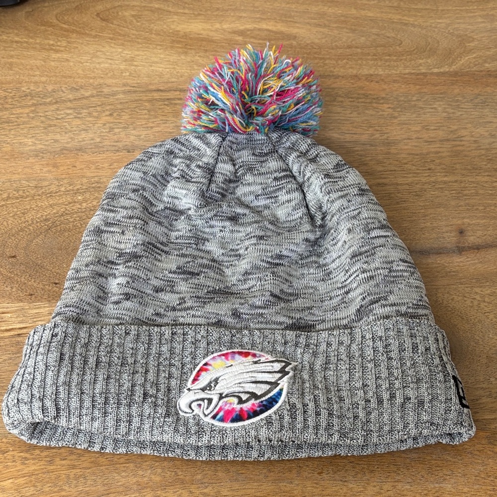 NFL New Era Eagles Beanie with rainbow coloring